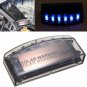 Solar Energy 6LED Blue Vehicles Dash Strobe Flash Light Anti-theft Security Lamp