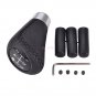 Universal Leather Black 5 Speed Stitche Manual Car Gear Stick Shift Knob Shifter