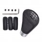 Universal Leather Black 5 Speed Stitche Manual Car Gear Stick Shift Knob Shifter