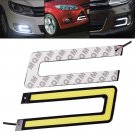 2X Universal COB 6000K Led Daytime Running Light DRL Headlight Fog Lamp U Shape