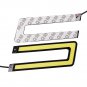 2X Universal COB 6000K Led Daytime Running Light DRL Headlight Fog Lamp U Shape
