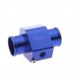 32mm Blue Metal Car SUV Water Temp Joint Pipe Sensor Gauge Radiator Hose Adapter