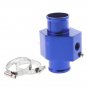 32mm Blue Metal Car SUV Water Temp Joint Pipe Sensor Gauge Radiator Hose Adapter