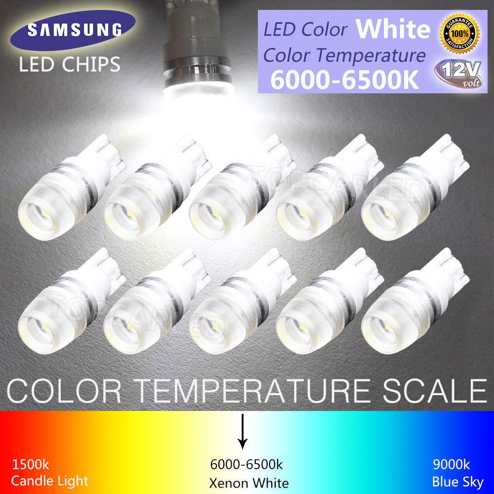 NEW 10PC Xenon White High Power 3W Samsung 5730 T10 Wedge LED Lights 192 168 194
