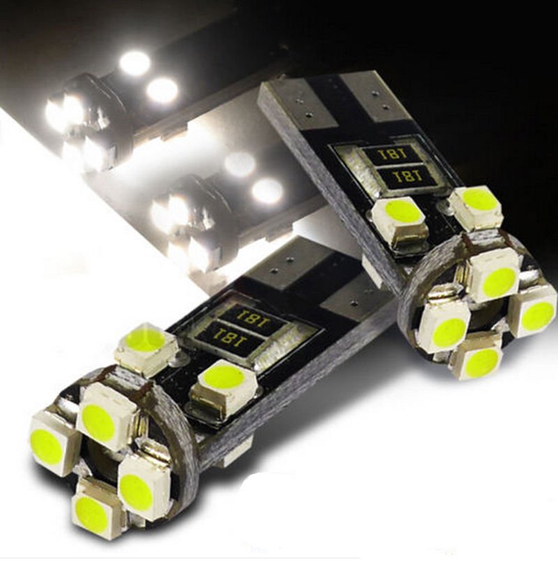 4x T10 501 W5W CAR SIDE LIGHT BULBS ERROR FREE CANBUS 8 SMD LED XENON HID WHITE
