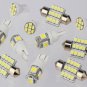 11PCS White LED Lights Interior License Plate Kit T10 & 31mm Map Dome For Honda