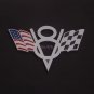 Car V8 Flag Emblem Badge Decal Sticker Metal For Chevrolet Chevy Corvette Camaro
