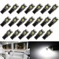 10X CANBUS ERROR FREE Green T10 5SMD 5050 LED Interior Light Bulbs 194 168 12V