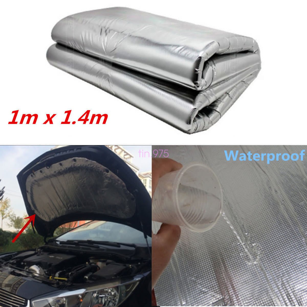 Heat Shield Mat Car Turbo Exhaust Muffler Insulation Hood Fiberglass Cotton Pad