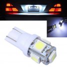 2x HID White 360° 5-SMD 168 194 2825 LED Lamp For License Plate Lights bulbs