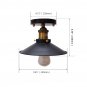 Black Ceiling Mount Light Vintage Chandelier Edison Lamp Fixtures Lighting