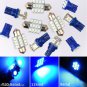 11PCS blue LED Lights Interior Package T10 & 31mm Map Dome For Chevrolet