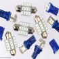 11PCS blue LED Lights Interior Package T10 & 31mm Map Dome For Chevrolet