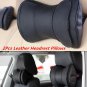 Black Leather Auto Car Neck Rest Cushion Headrest Pillow Mat 2pcs