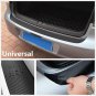 4D Carbon Fiber Auto Rear Trunk Tail Lip Protect Decal Sticker Car Styling Black