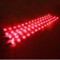8Pcs 12V 3258 15 LED 30cm Car Vehicle Flexible Waterproof Strip Light Red