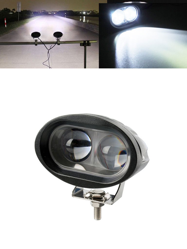 2Pcs 20W Motorcycle LED Driving Spot Spotlight Lamp Light 4D Lens For Honda