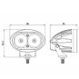 2Pcs 20W Motorcycle LED Driving Spot Spotlight Lamp Light 4D Lens For Honda
