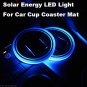 Solar Energy Cup Holder Bottom Pad LED Light Cover Trim For All cars All models