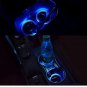 Solar Energy Cup Holder Bottom Pad LED Light Cover Trim For All cars All models