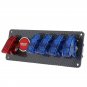 12V Racing Car Boat Engine Start Push Button 6 in 1 Toggle Ignition Switch Panel