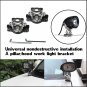 2 Pcs Car LED Work Lamp light Bar Clamp Mount Holder Bracket 304 Stainless Steel