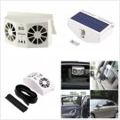 Ivory Corlor Solar Dual Fan Car Front/Rear Window Air Vent Cool Cooler Fan Dossy
