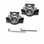 2 X Stainless Steel Car Off-Road A Pillar Hood Mount LED Light Bracket Clamp Kit