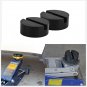 2x Slotted Frame Rail Floor Jack Disk Rubber Pad Adapter Pinch Weld Side black