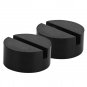 2x Slotted Frame Rail Floor Jack Disk Rubber Pad Adapter Pinch Weld Side black