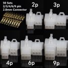 50Pcs Auto Car Truck Electrical 2.8mm 2 3 4 6 9 Pin Way Wire Connector Terminal