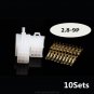 50Pcs Auto Car Truck Electrical 2.8mm 2 3 4 6 9 Pin Way Wire Connector Terminal