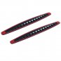 2x Black Carbon Fiber Texture Anti-rub Protector Car SUV Bumper Edge Guard Strip