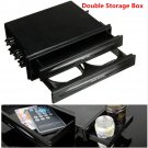 Universal Car Single/Double Din Radio Pocket Kit w/Drink-Cup Holder Storage Box