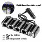 4 way Car Socket Cigarette Lighter Splitter 2 USB Power charger adapter 12V/ 24V