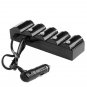 4 way Car Socket Cigarette Lighter Splitter 2 USB Power charger adapter 12V/ 24V