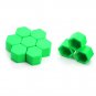 19mm Car Truck Wheel Tyre Centre Hub Screw Lug Bolt Green Rubber Caps Combo 20pc