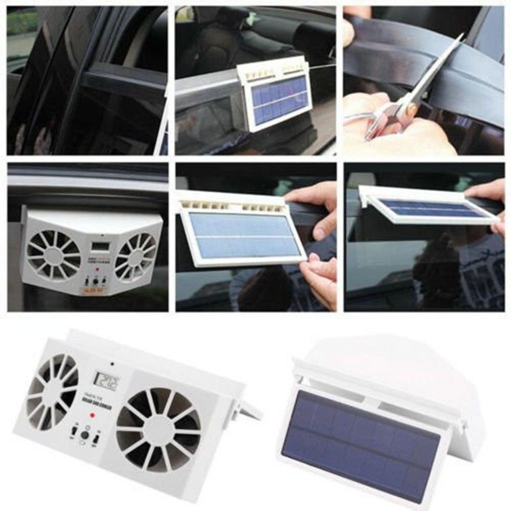 Vehicle Solar Powered Car Vent Window Fan For Car Auto Ventilator Air Cooling