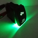 Green ATV Car 5 Pin LED Light Laser Rocker Switch Backlit TRAY Mode Light On-Off