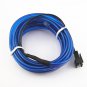New 2M 12V Blue LED Light Glow EL Wire String Strip Rope Tube Car Interior Decor