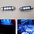 2x Blue LED License Plate Lights For Benz W208 W209 W203 W210 W211 W212 BMW