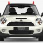 2Pcs Red PU Cute Little Demon Horn 3D Car Sticker Styling Anti-Collision Durable