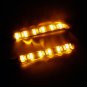 2x 6LED Waterproof Motorcycle Strip Light Brake Tail Light Turn Signal Indicator