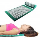 Acupressure Mat and Pillow Set Head Neck Pain Relief  Massage Tools Stress Relax