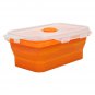 4 Portable Collapsible Folding Silicone Food Storage Containers Lunch Bento Box