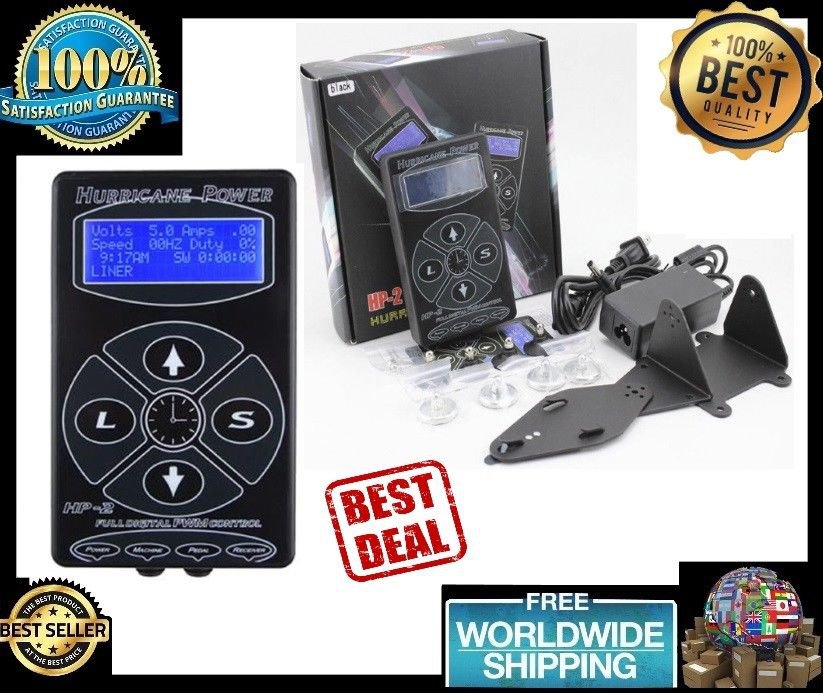 Newest Professional HP-2 Hurricane Tattoo Power Supply Digital Dual LCD Display