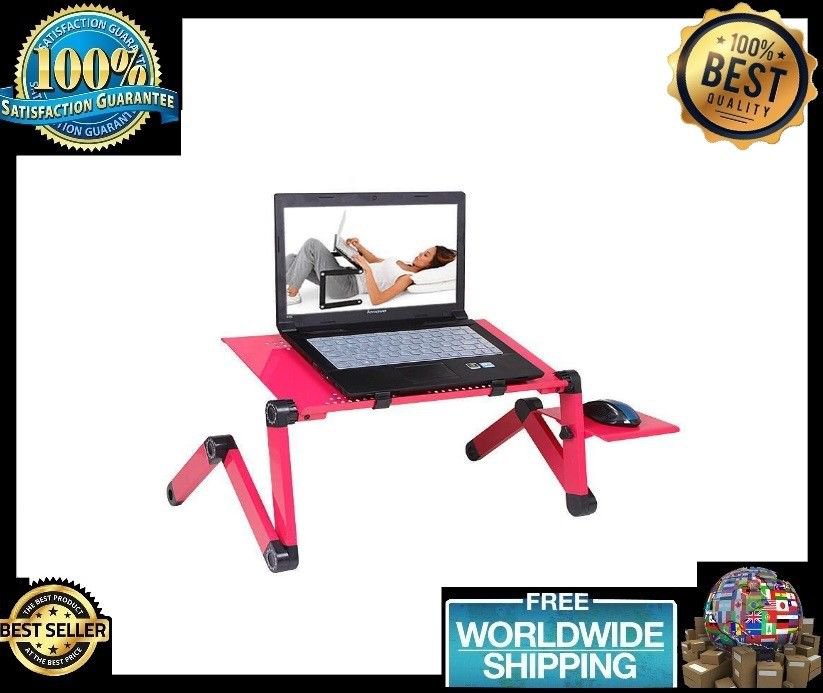 Adjustable Portable Cooling Laptop Table Stand Lap Sofa Bed Tray Desk 360 Degree