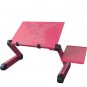 Adjustable Portable Cooling Laptop Table Stand Lap Sofa Bed Tray Desk 360 Degree