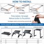 Adjustable Portable Cooling Laptop Table Stand Lap Sofa Bed Tray Desk 360 Degree