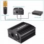 1 Channel 48V Phantom Power Supply Black XLR Audio Cable Recording Equipment